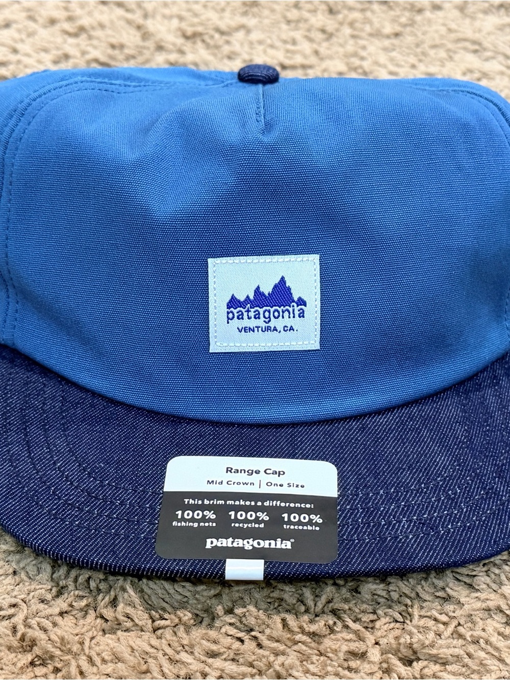 Patagonia Range Cap Wavy Blue, (33575) NWOT - Picture 1 of 3